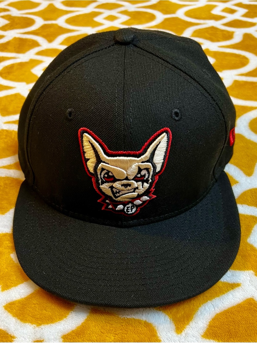 New Era El Paso Chihuahuas Fitted Solid Baseball Cap Hat Black Men's Size 7 1/4